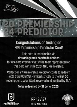 2024 NRL Traders Titanium - Premiership Predictor #PP12 Panthers Back